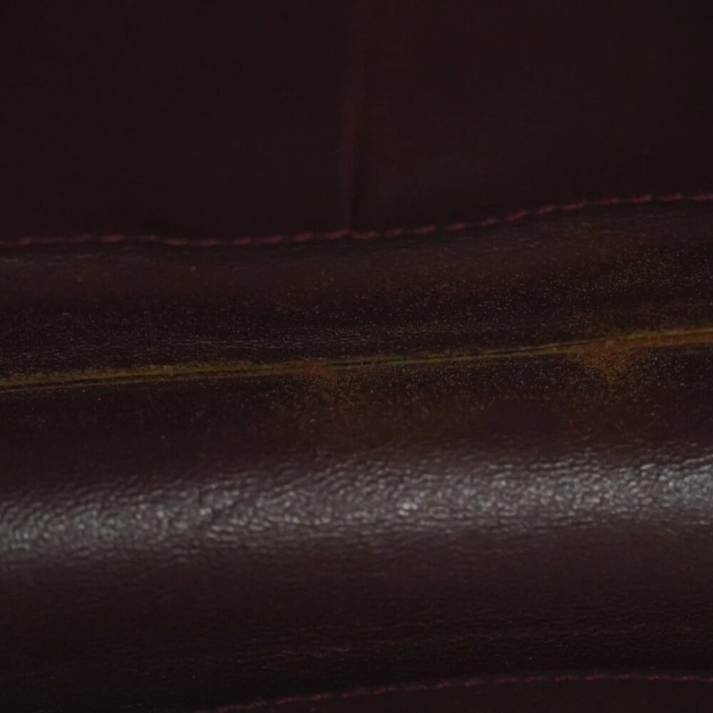 Cartier Must Leather Shoulder Crossbody Bag Bordeaux Gold - Picture 10 of 15